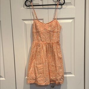 Divided Peach Floral Dress
